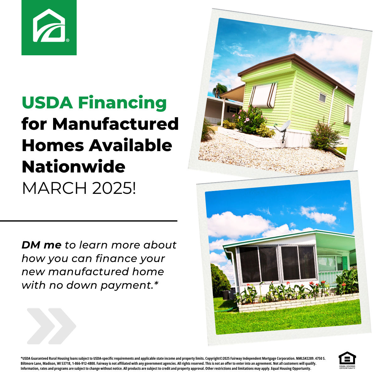 USDA Financing for Manufactured Homes Available Nationwide in March&nbsp;2025!